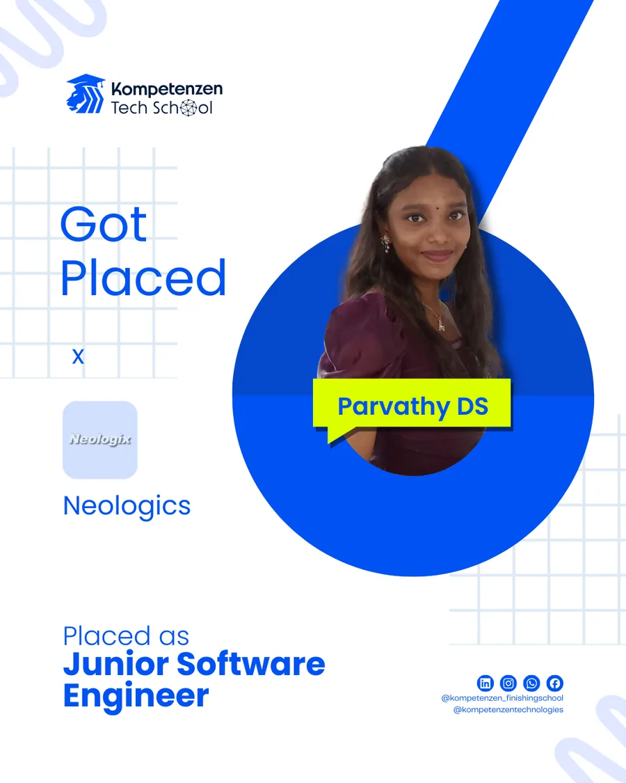 Parvathy placed at Neologics